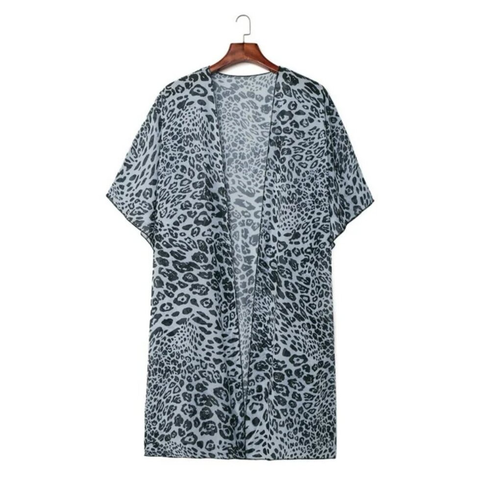 Gray only Leopard Kimono_5
